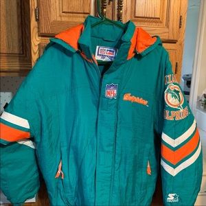 Vintage 90s Starter NFL Miami Dolphins Coat